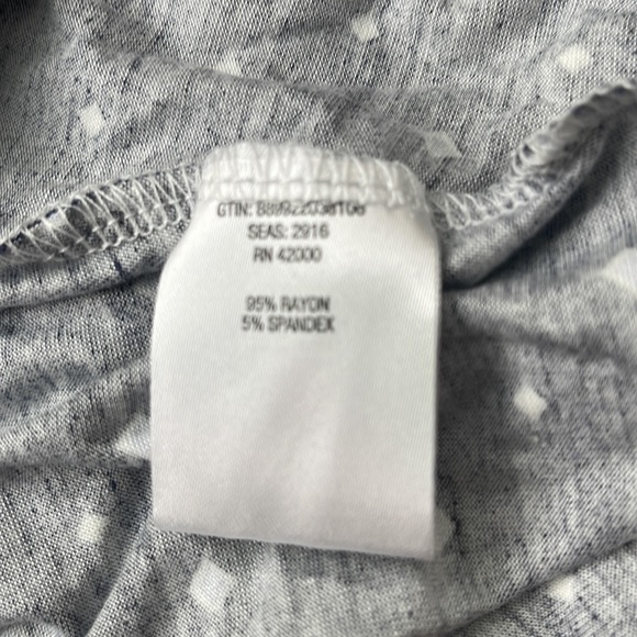 Blue / White Adam Levine  M short sleeve dress Hi low hem Made in USA - Picture 5 of 7